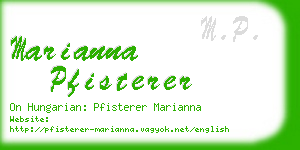 marianna pfisterer business card